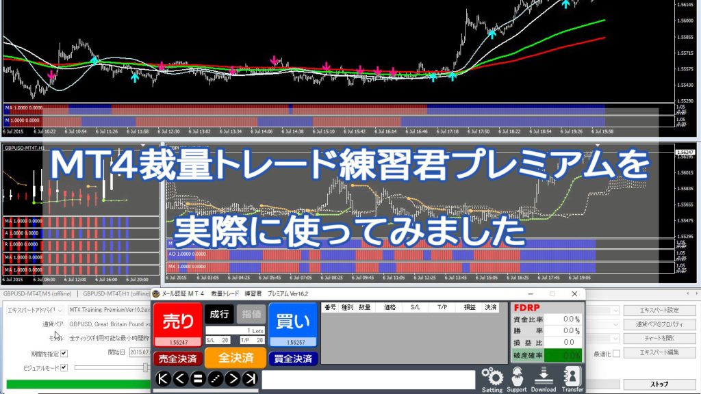 MT４裁量トレード練習君プレミアムを実際に使ってみました【購入特典